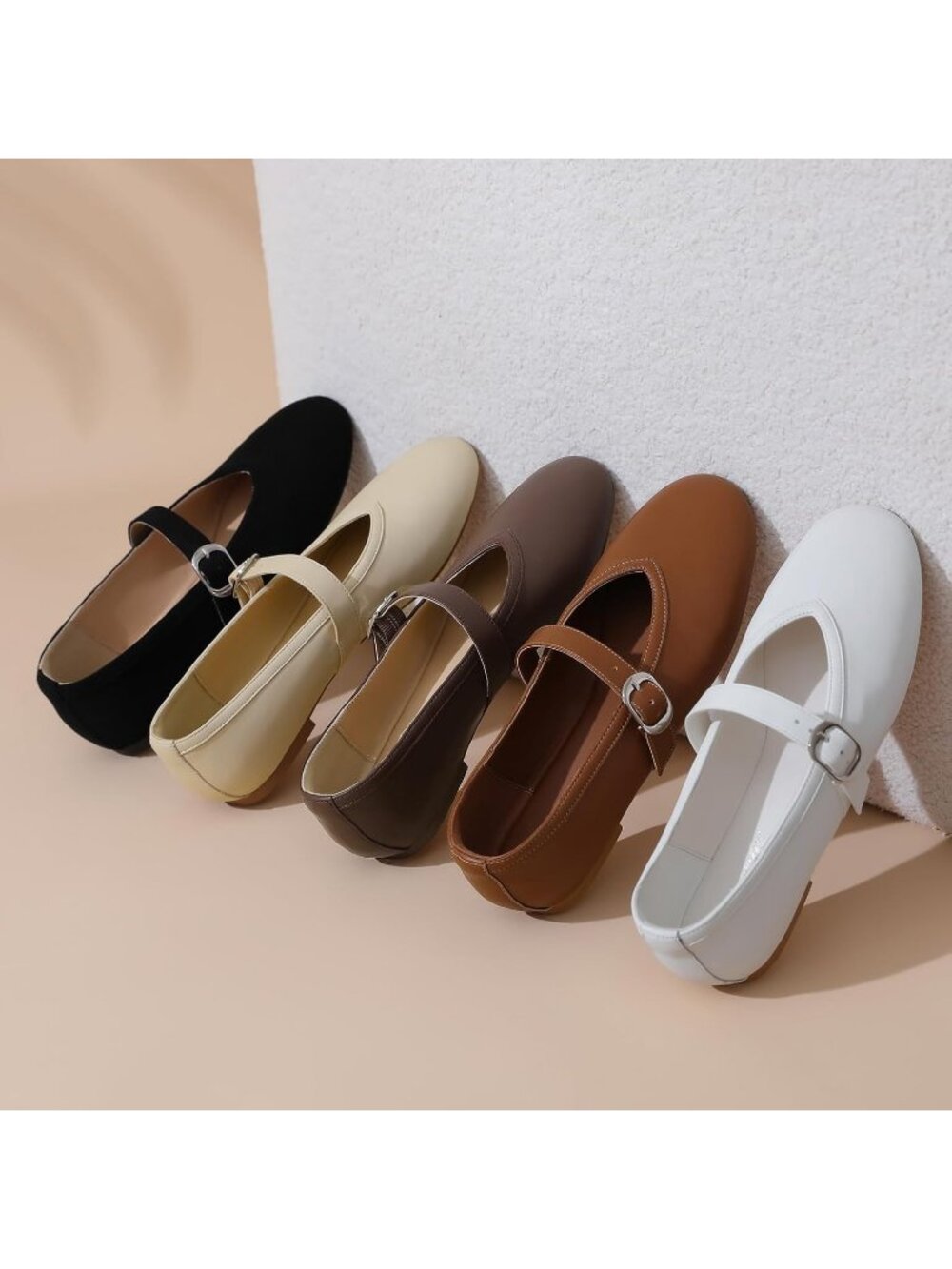 Women's Black Suede Flat Foldable Ballet Mary Jane Comfort Round Toe Dress Shoes - Picture 6 of 6